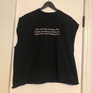 We The Babes Small Business Mantra Black and White Shirt